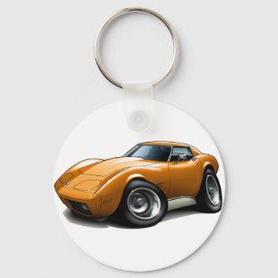 1973-76 Corvette Orange Car Nyckelring