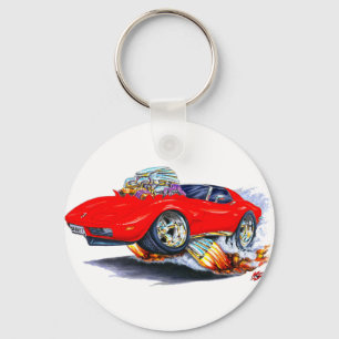 1973-76 Corvette Red Car Nyckelring