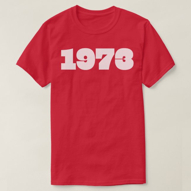 1973 års retro-årstypografi t shirt (Design framsida)