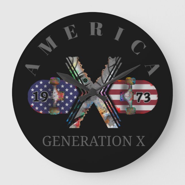 1973 Generation X American Skateboard Stor Klocka (Framsida)