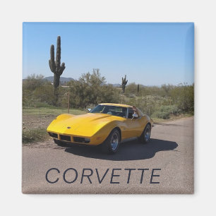 1973 Gult Corvette Stingray C3 Classic Car Magnet
