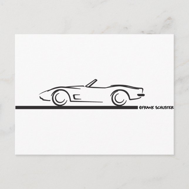 1973 Konvertibelt korvettband Vykort (Framsida)