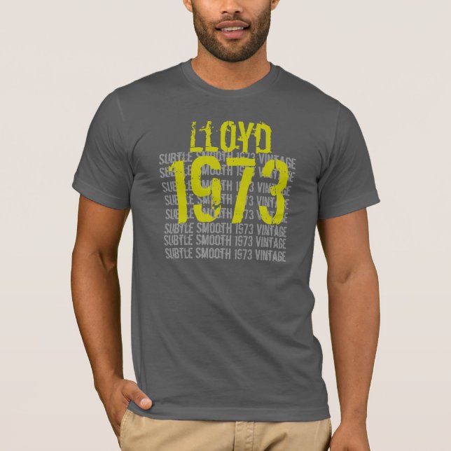 1973 Vintage Birthday Subtle and Smooth T-shirt (Framsida)