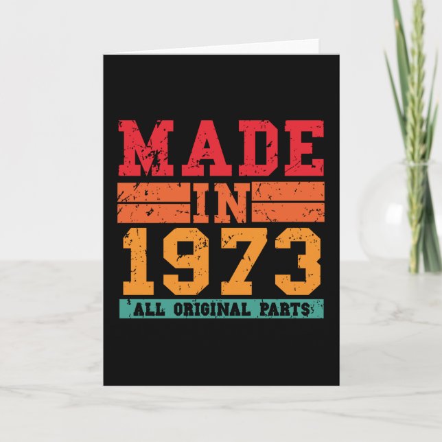 1973 Vintage på födelsedagen Kort (Framsida)