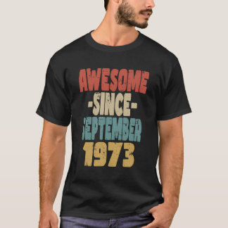 1973 Vintagen Retro Fantastisk sedan september T Shirt