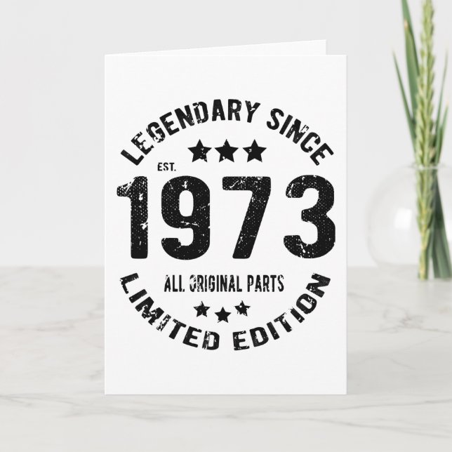 1973 Vintagens födelsedag Kort (Framsida)