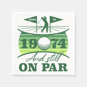 1974 50:e födelsedag Golf Humor Pappersservett