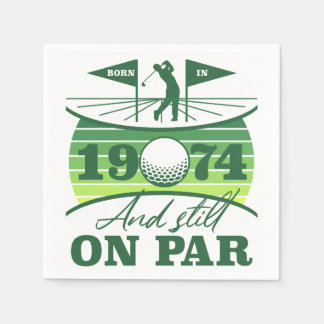 1974 50:e födelsedag Golf Humor Pappersservett
