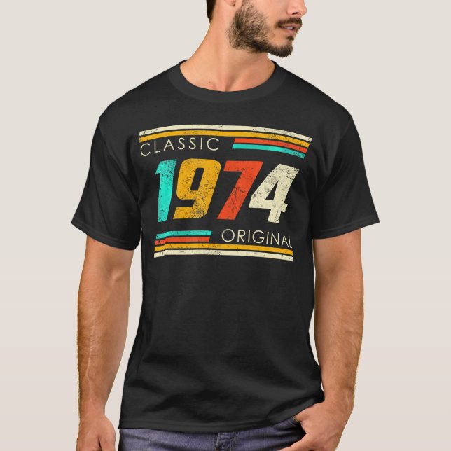 1974, 50:e födelsedagen 50 år gammal 1974 t shirt (Framsida)