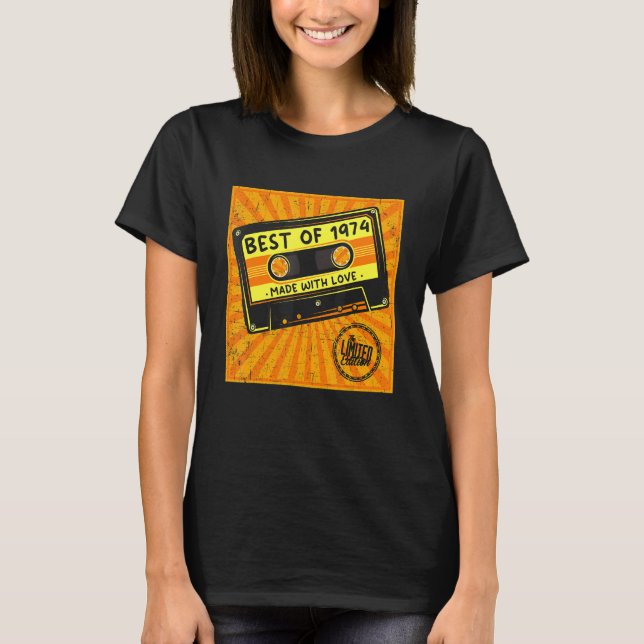 1974 års födelsedagskassett Kärlek T Shirt (Framsida)