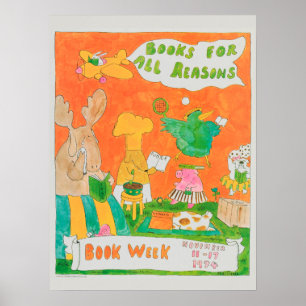 1974 Barns Bok-vecka Poster