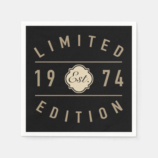 1974 Begränsad utgåva 50 födelsedagar Pappersservett (Framsidan)