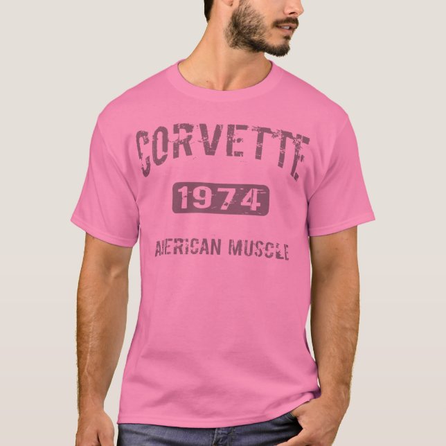 1974 Corvette bekläda T-shirt (Framsida)