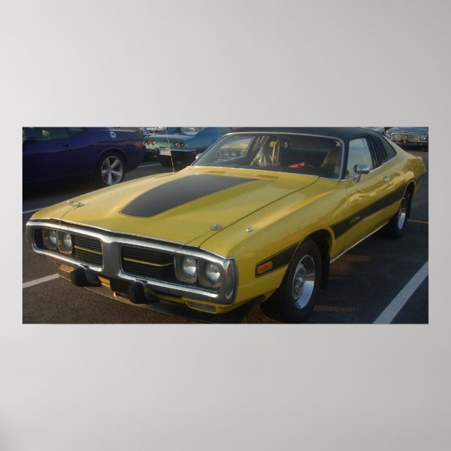 1974 Dodge Charger Hård vinyltopp Poster (Framsidan)
