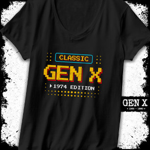 1974 Gen X Classic Retro Gamer - spelande födelsed T Shirt