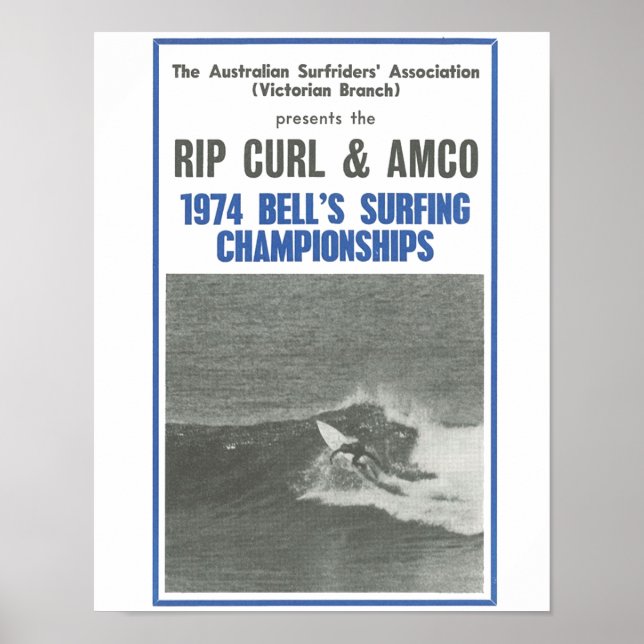 1974 Klockor Surfing Championships, tävling i surf Poster (Framsidan)