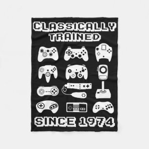 1974 Old school videospel tema födelsedagsgåva til Fleecefilt