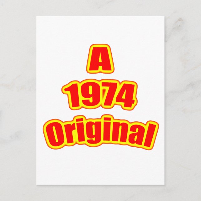 1974 Original Red Vykort (Framsida)