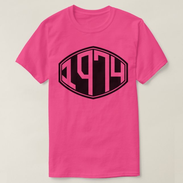 1974 Retro Hipster Birthday T Shirt (Design framsida)