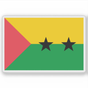 1974 São Tomé och Príncipe-flagga frieri nr 3 Klistermärken