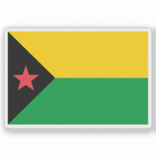 1974 São Tomé och Príncipe-flagga frieri nr 4 Klistermärken
