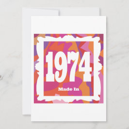 1974 - Tillverkad 1974 Inbjudningar
