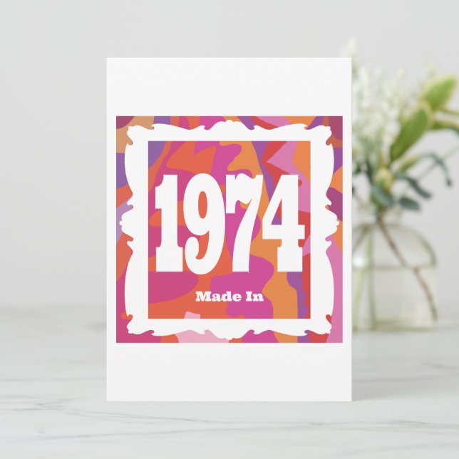 1974 - Tillverkad 1974 Inbjudningar (Stående Fram)