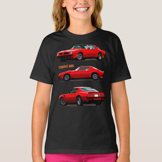 1974 Trans äf 455 Muscle Car Premium T-Shirt (Framsida)