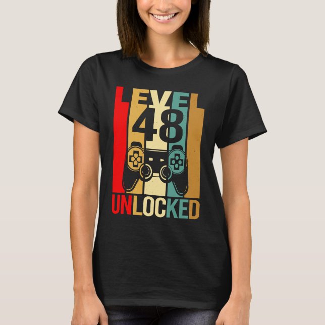 1975 Birthday Manar Male Him Roligt 48 48 Birthday T Shirt (Framsida)