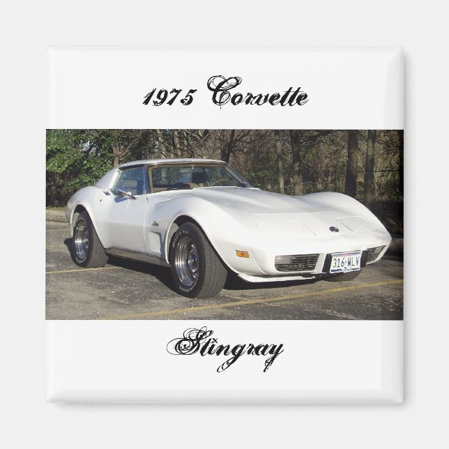 1975 Corvette Stingray-magnet Magnet (Framsidan)