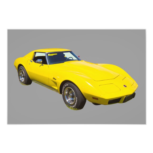 1975 Corvette Stingray-sportbil Fototryck (Framsidan)