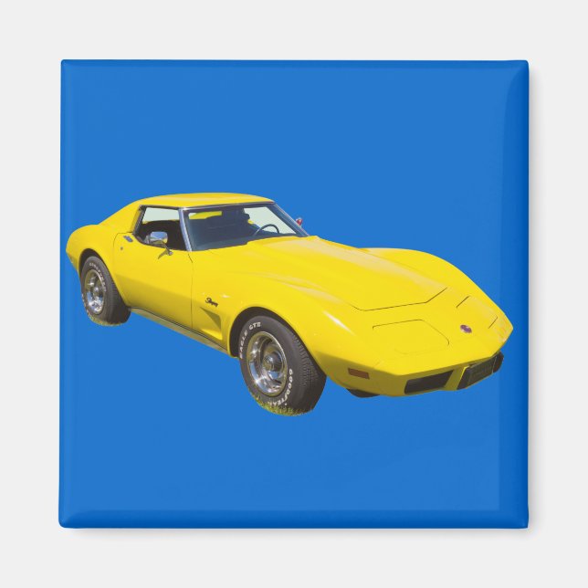 1975 Corvette Stingray-sportbil Magnet (Framsidan)