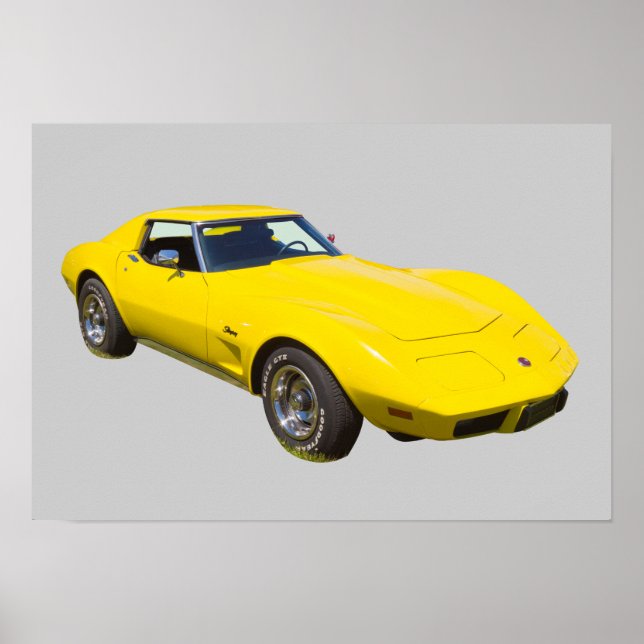 1975 Corvette Stingray-sportbil Poster (Framsidan)