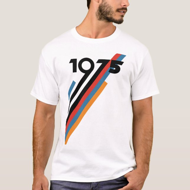 1975 Födelsedag T-shirt (Framsida)