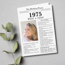 1975 Födelsedagspresent i form av tidning