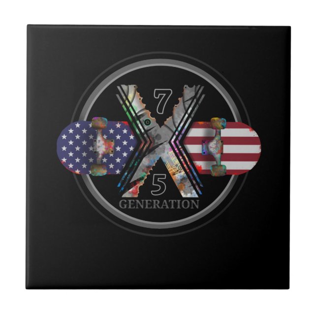 1975 Generation X American Skateboard Kakelplatta (Framsidan)