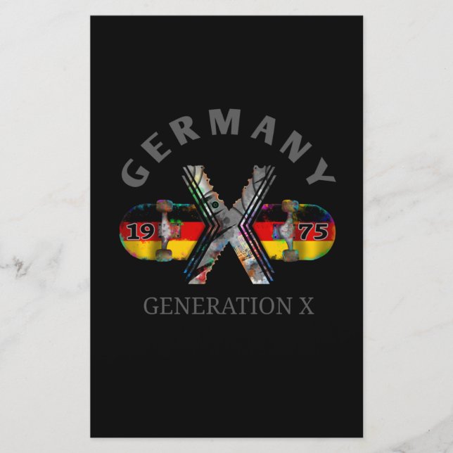 1975 Generation X Tyskland Skateboard Brevpapper (Framsida)
