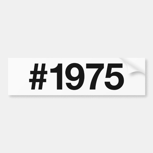 1975 Hashtag 50 ÅRS födelsedag Bildekal (Framsidan)