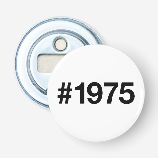 1975 Hashtag 50 ÅRS födelsedag Flasköppnare (Framsidan)