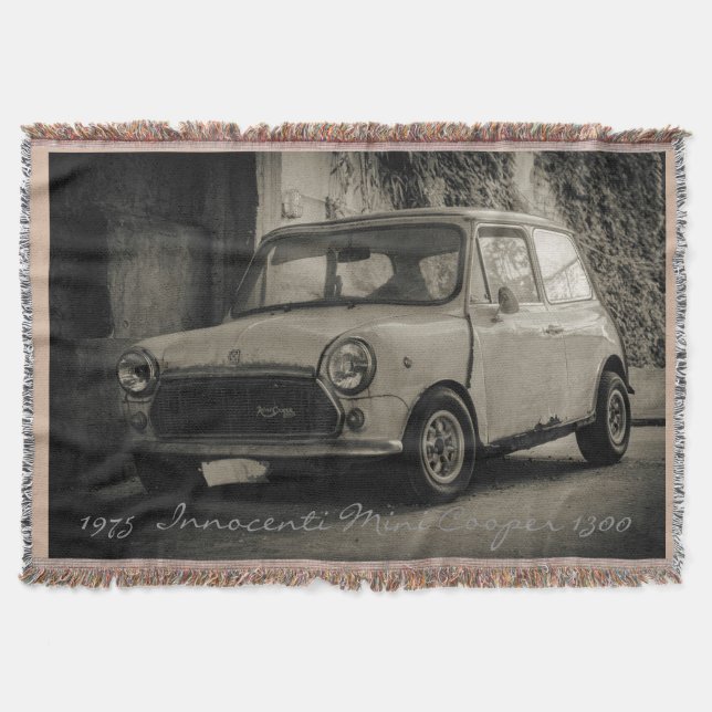 1975 Innocenti Mini Cooper 1300 Throw Blanket Filt (Framsidan)