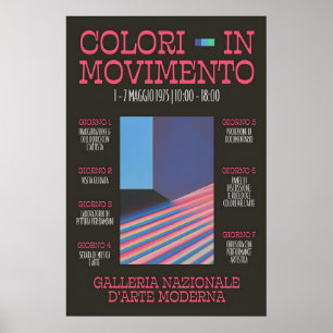 1975 Italiensk konstutställning affisch Galleria