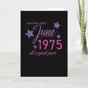 1975 juni Födelsedag Kort