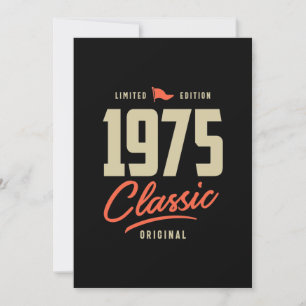 1975 Klassisk Födelsedagspresent Inbjudningar