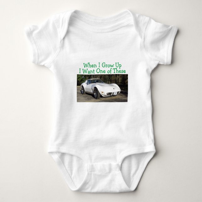 1975 Korvett när jag växer upp Baby T-Shirt (Framsida)