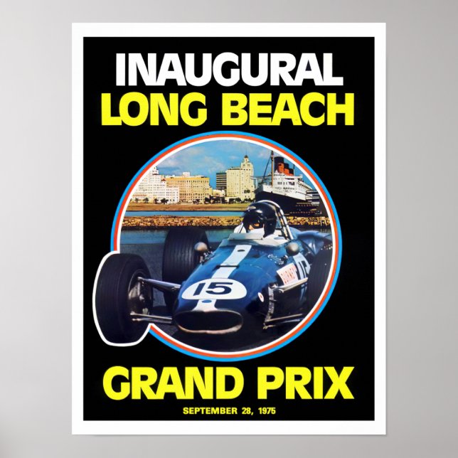 1975 Long Beach Grand Prix tävla Poster (Framsidan)