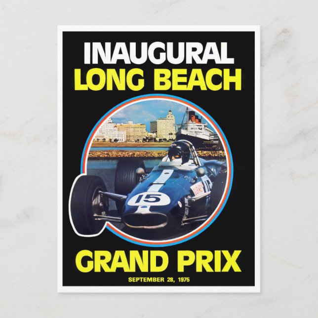 1975 Long Beach Grand Prix tävla Vykort (Framsida)