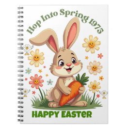 1975 Retro Vår Bunny Anteckningsbok