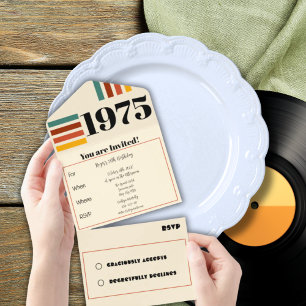 1975 Retro Vintage affisch 50:e födelsedagseftermi