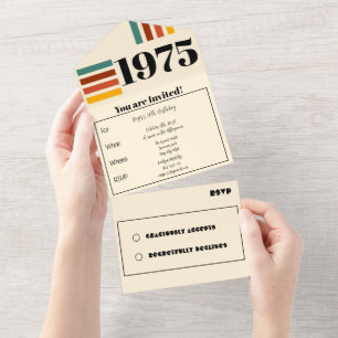 1975 Retro Vintage affisch 50:e födelsedagssvart
