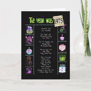 1975 roliga fakta för födelsedag kort